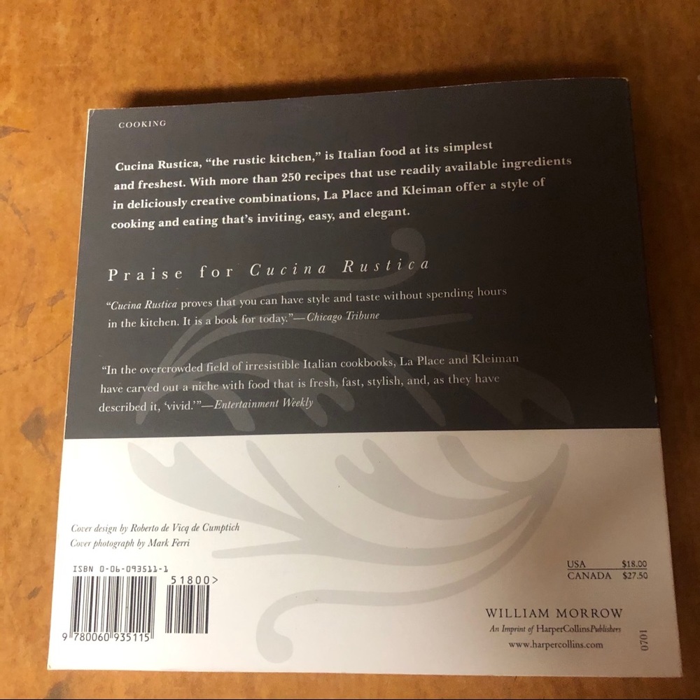 Cucina Rustica Rustic Italian Cookbook - Picture 2 of 3